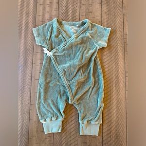 Rare🍃Oliver & Rain🌿 Kimono Romper Olive Green 6m